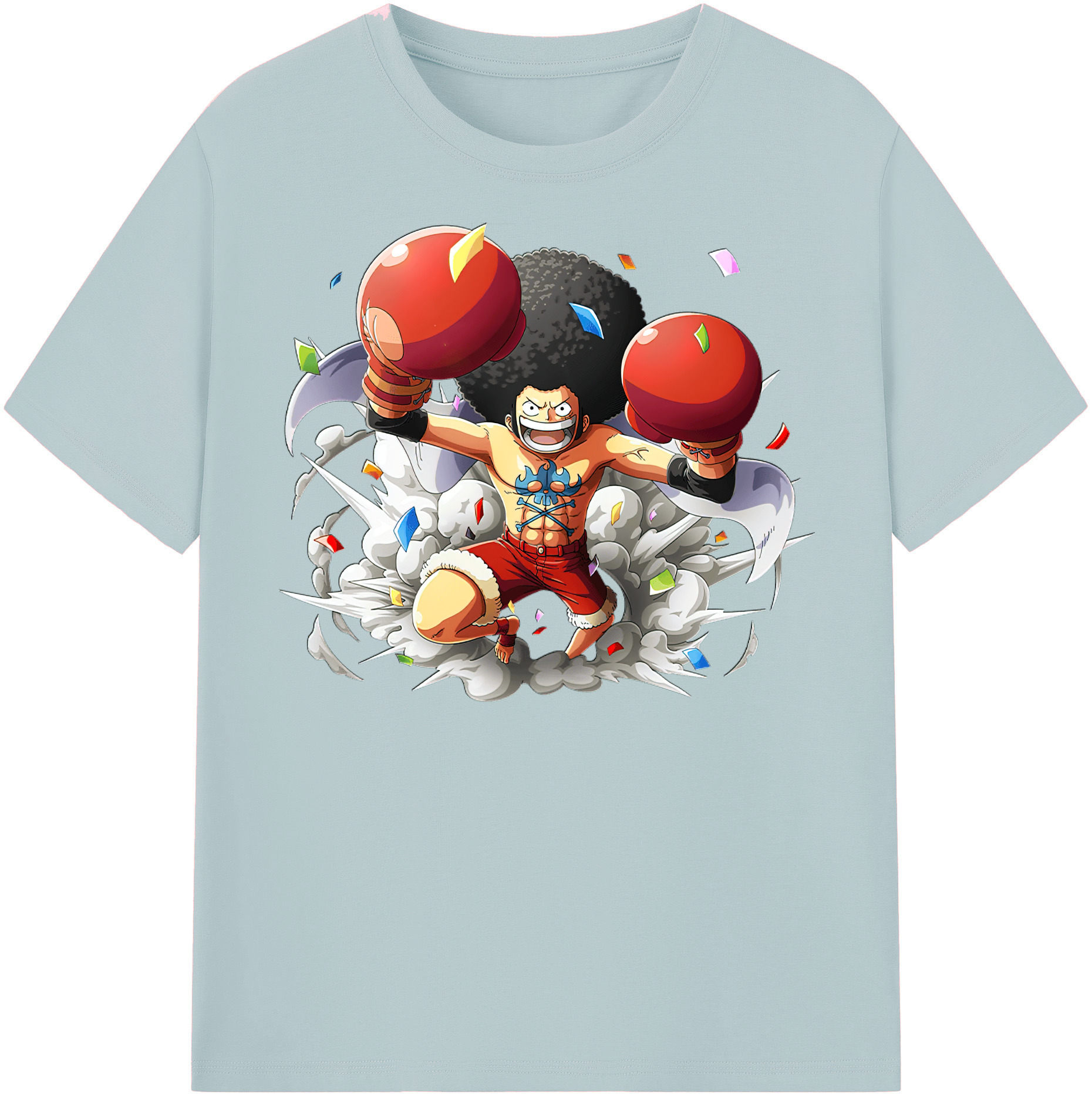 ワンピース モンキー・D・ルフィ ONE PIECE Monkey D. Luffy 綿100％半袖Tシャツ（フロントプリント）